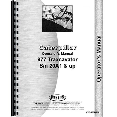 Fits Caterpillar 977 Traxcavator Operators Manual (New) (20A1+)